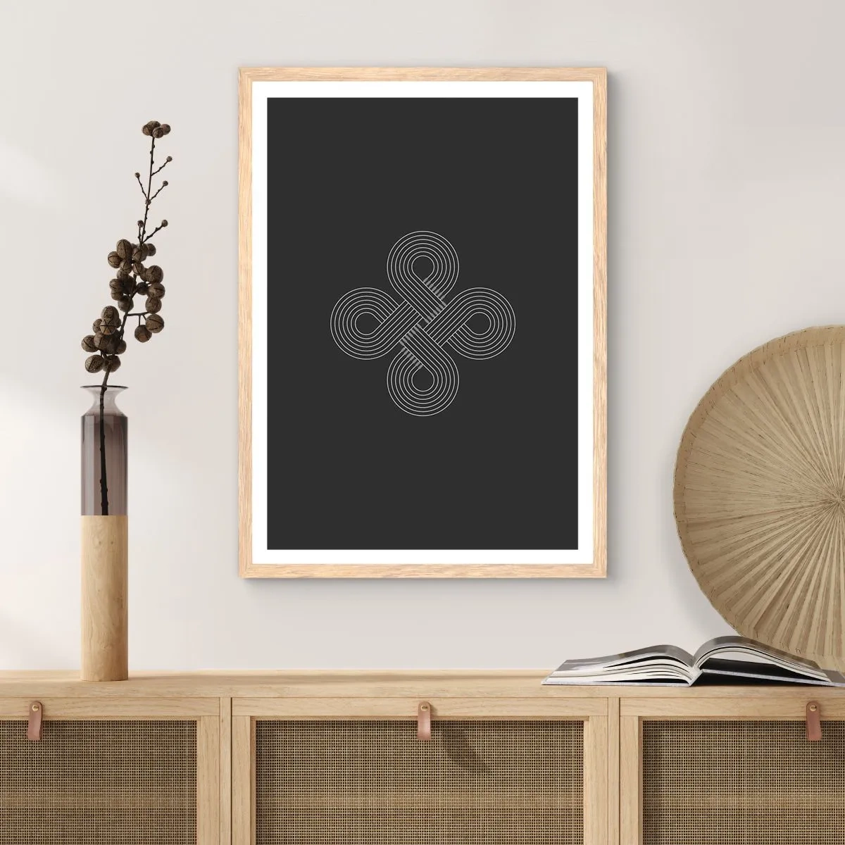 Affisch i ram av ljusek - I keltisk anda - 61x91 cm