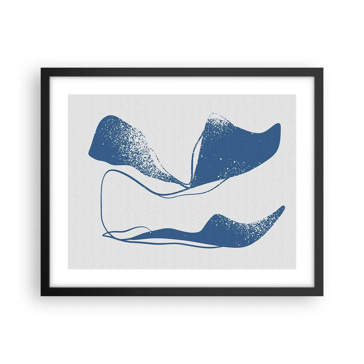 Affisch i svart ram - Bevingad abstraktion - 50x40 cm