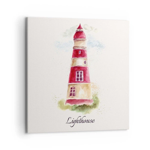 Canvastavla - Bild på duk - Det är alltid något väder - 60x60 cm