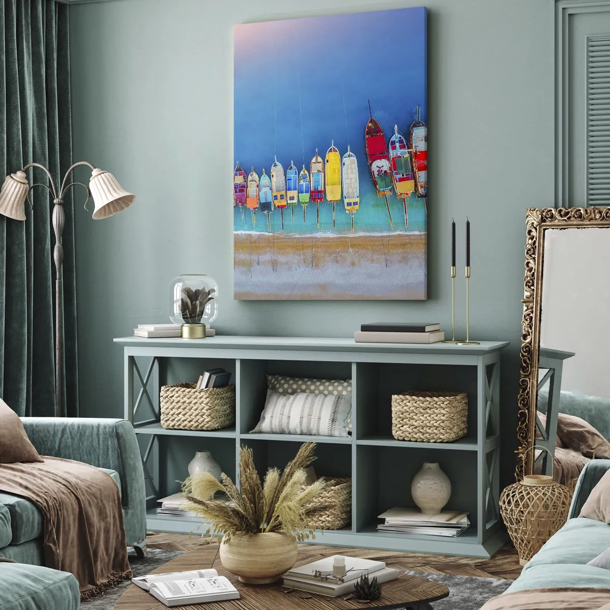 Canvastavla - Bild på duk - Ur fågelperspektivet - 55x100 cm