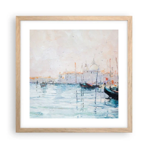 Affisch i ram av ljusek - Bortom vatten, bortom dimma - 40x40 cm