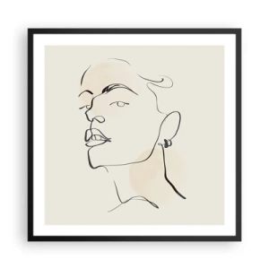 Affisch i svart ram - Stolt blick - 60x60 cm