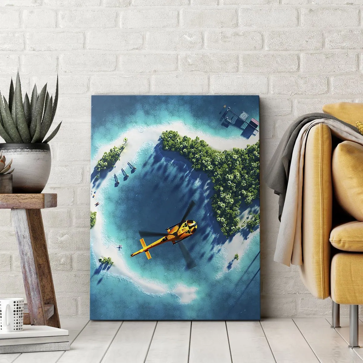 Canvastavla - Bild på duk - Köp dig en ö - 50x70 cm