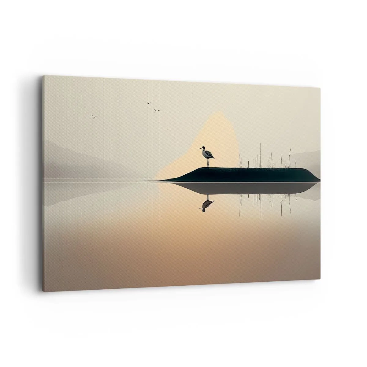 Canvastavla - Bild på duk - Herre på sjön - 120x80 cm