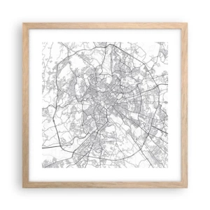 Affisch i ram av ljusek - Romersk ring - 40x40 cm