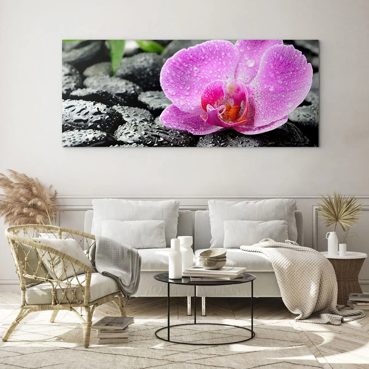 Glastavla - Bild på glas - Som öppet hjärta - 140x50 cm
