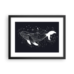 Affisch i svart ram - I universumets hav - 40x30 cm
