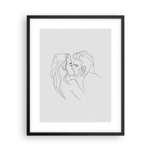 Affisch i svart ram - Med samma streck - 40x50 cm