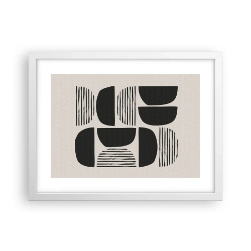 Affisch i vit ram - Arrangemang med halvor - 40x30 cm