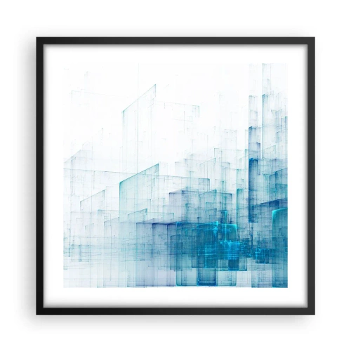 Affisch i svart ram - Hur utrymmet blev till - 50x50 cm