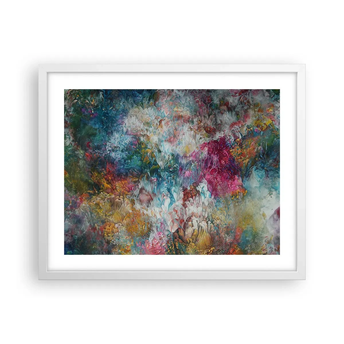 Affisch i vit ram - I full blom - 50x40 cm