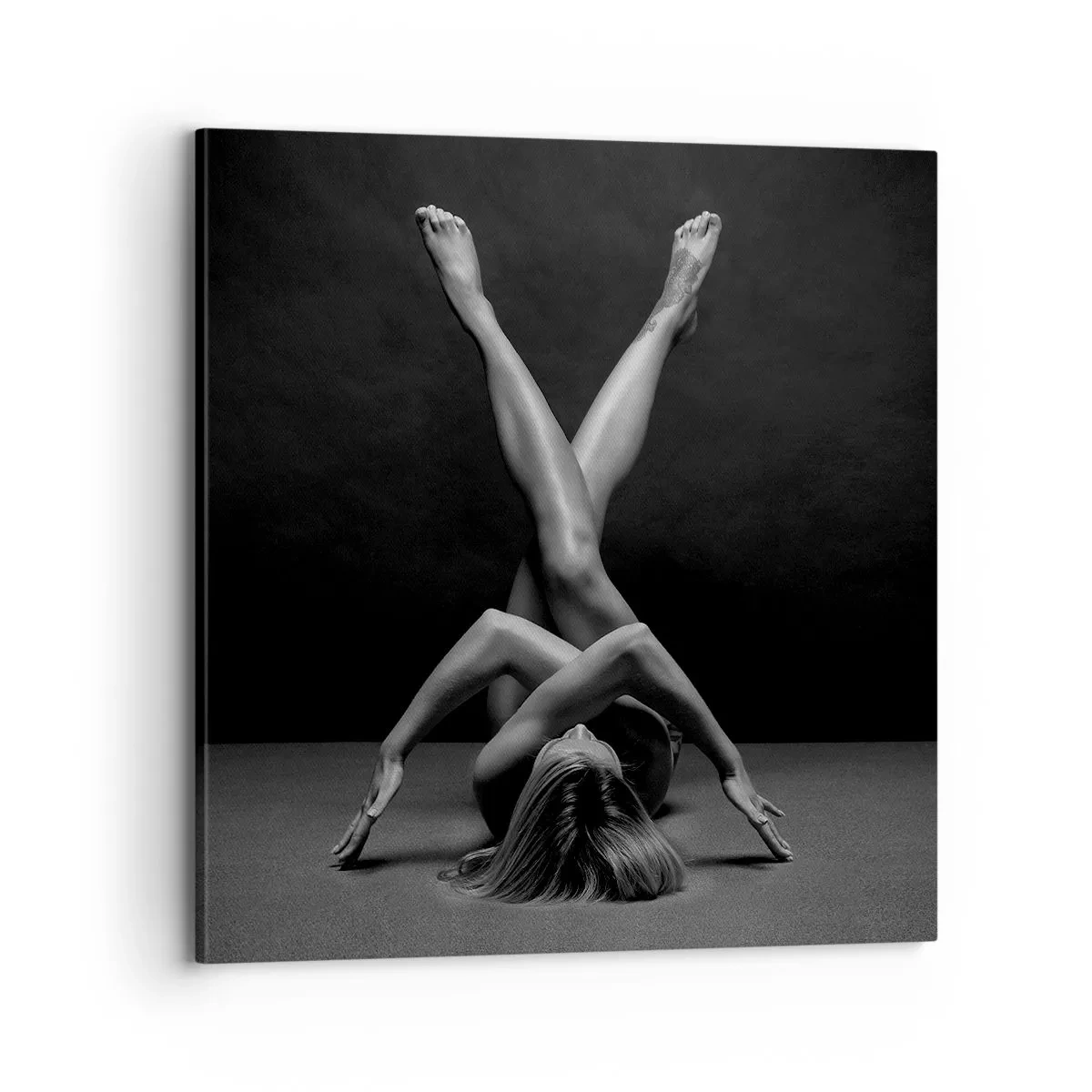 Canvastavla - Bild på duk - Nakenhetens geometri - 70x70 cm