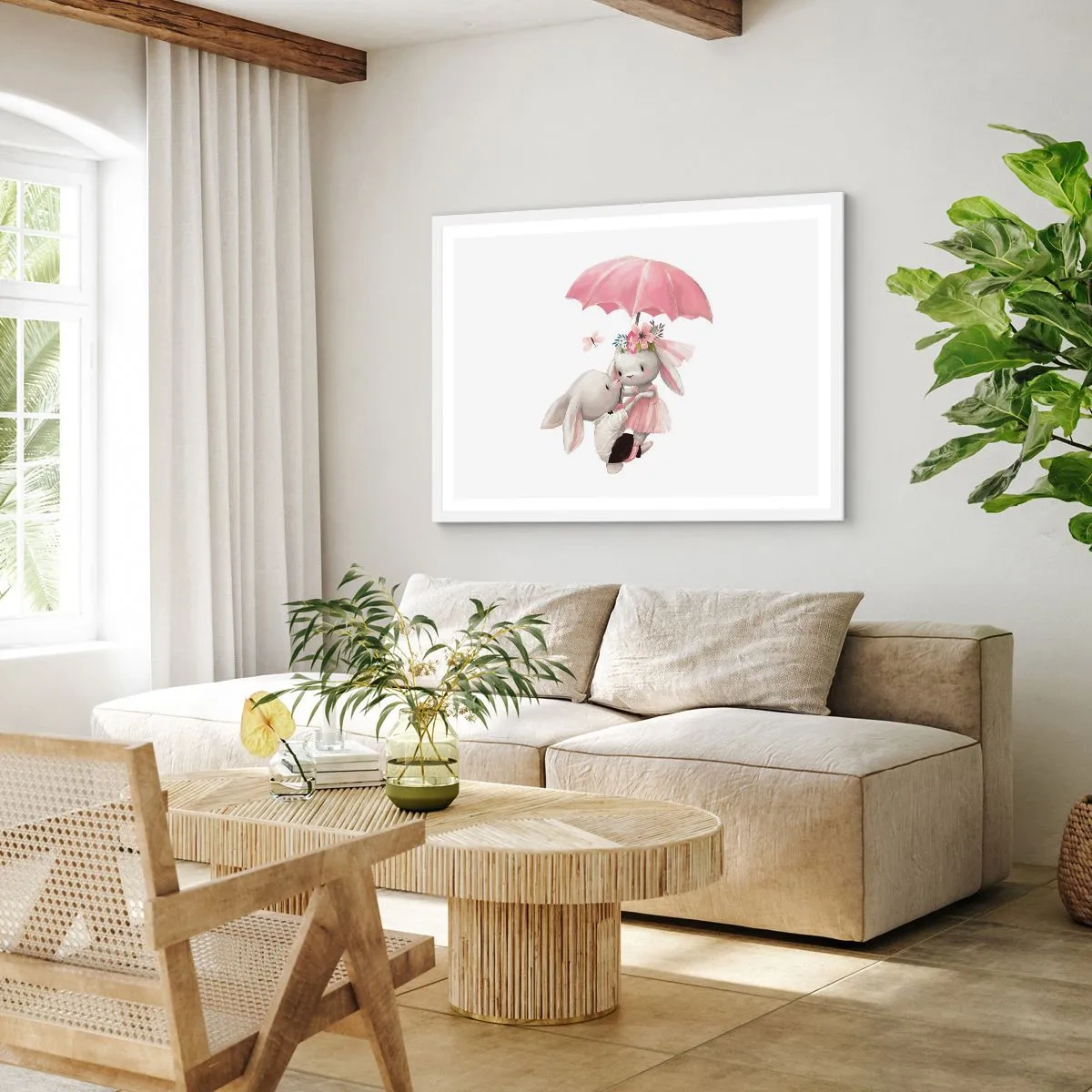 Affisch i vit ram - Det är just kärlek - 100x70 cm