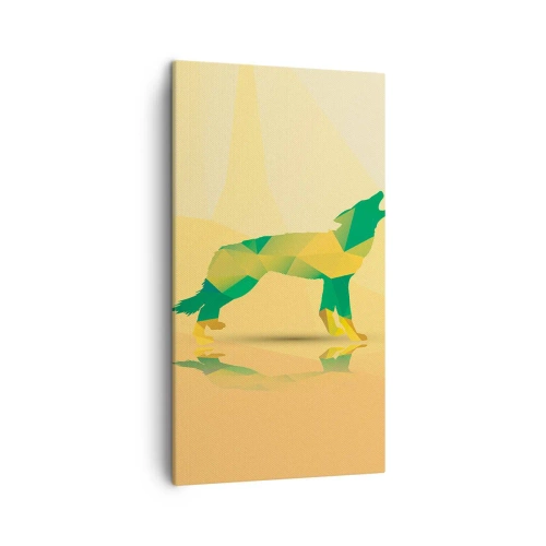 Canvastavla - Bild på duk - Ensam varg - 45x80 cm