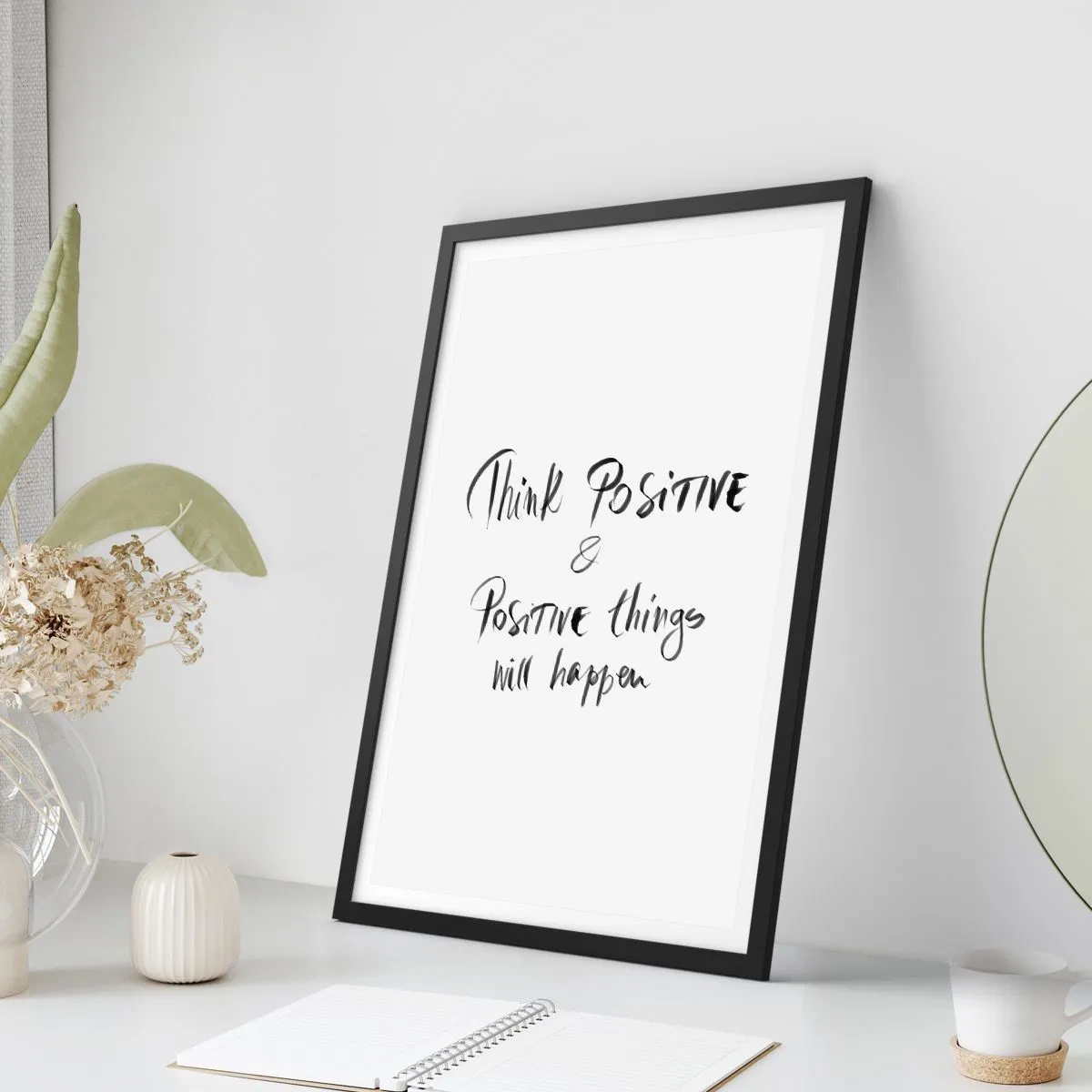 Affisch i svart ram - Hur ska man leva? - 30x40 cm