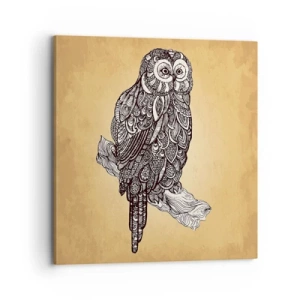 Canvastavla - Bild på duk - Invecklade ornament av visdom - 70x70 cm