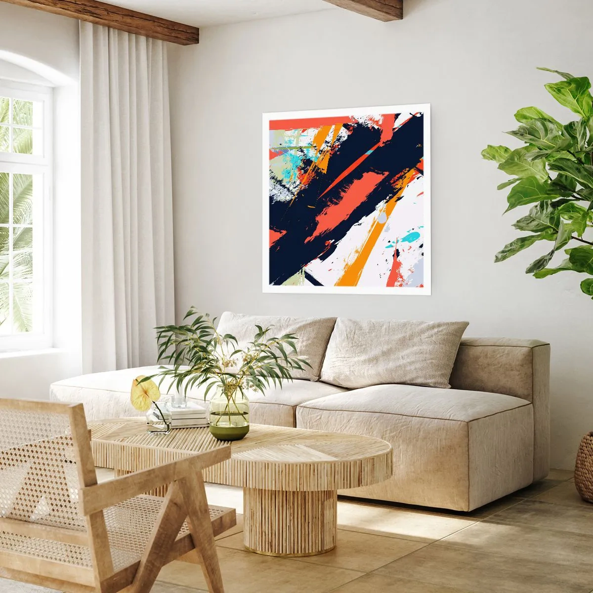 Affisch - Dynamisk komposition - 60x60 cm