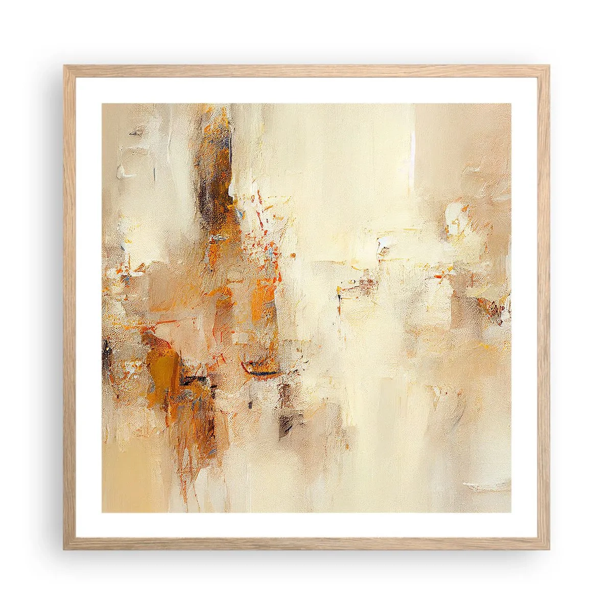 Affisch i ram av ljusek - Bärnstenens själ - 60x60 cm