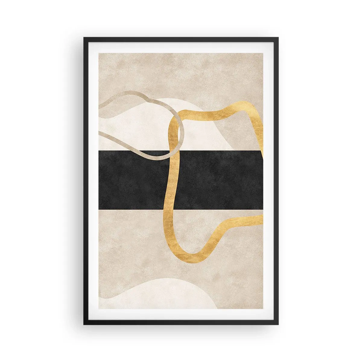 Affisch i svart ram - Slingrande former - 61x91 cm