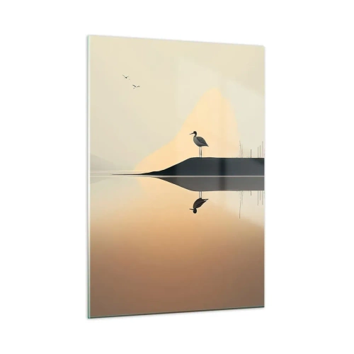 Glastavla - Bild på glas - Herre på sjön - 50x70 cm