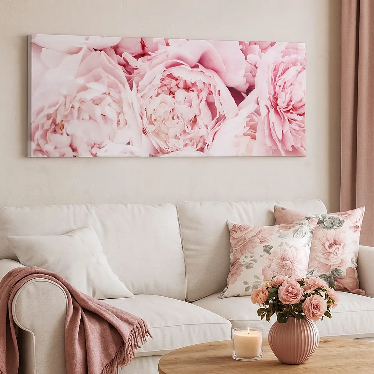 Canvastavla - Bild på duk - Hopklämda och doftande - 100x40 cm