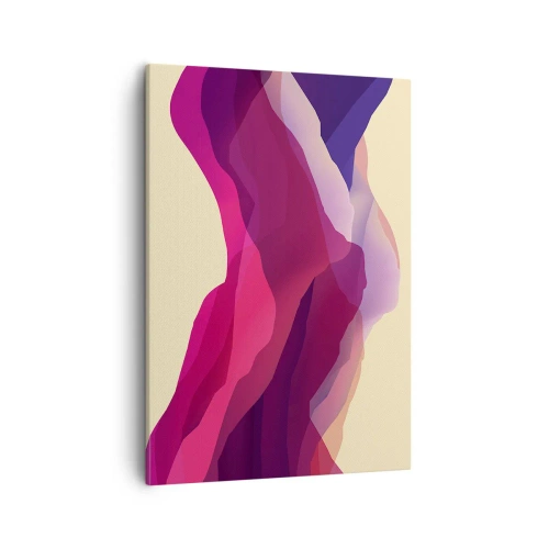 Canvastavla - Bild på duk - Purpurfärgade vågor - 50x70 cm