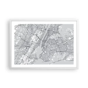 Affisch i vit ram - Metropolens anatomi - 70x50 cm