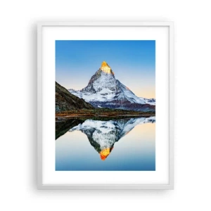 Affisch i vit ram - Två världar - 40x50 cm