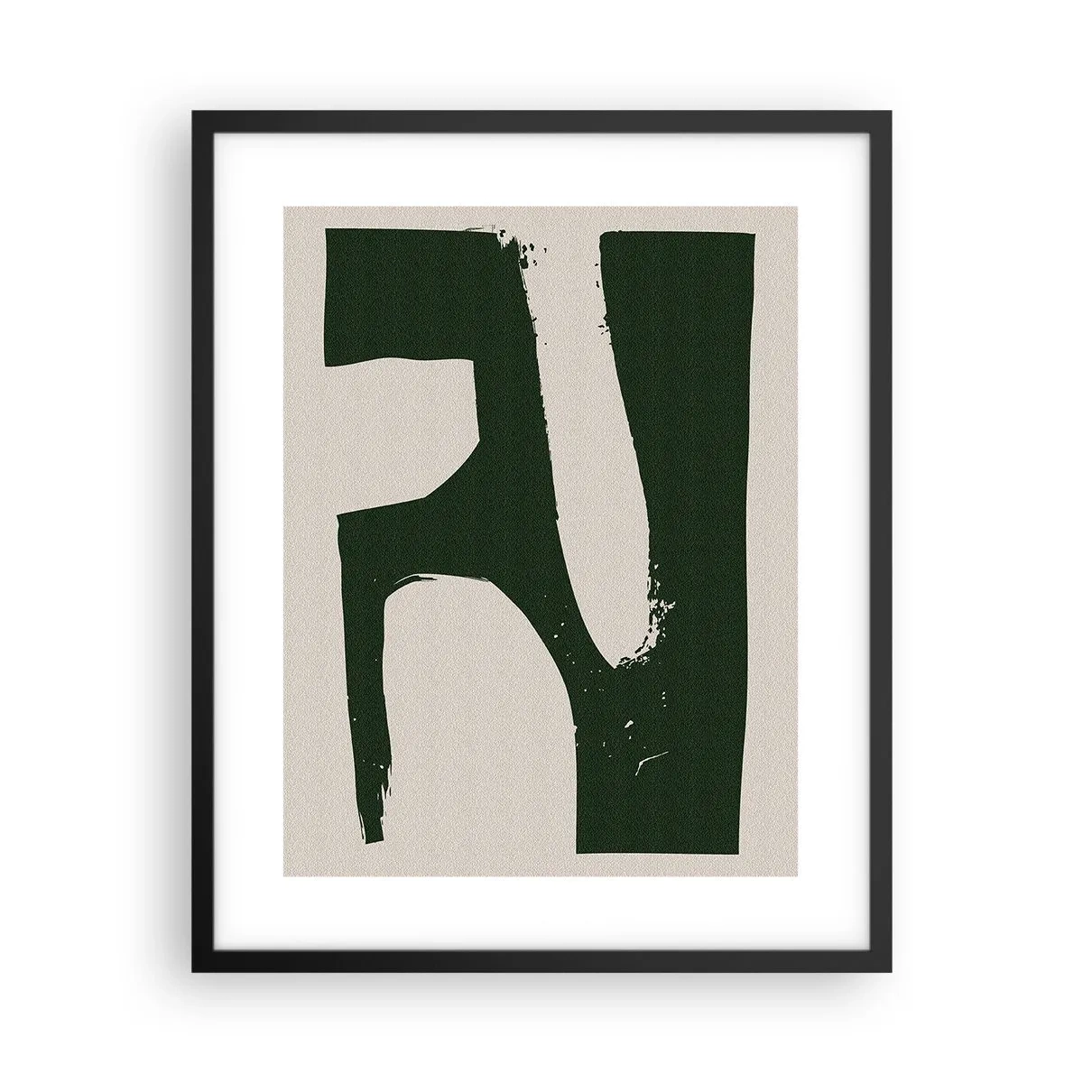 Affisch i svart ram - Vikar av vitt - 40x50 cm