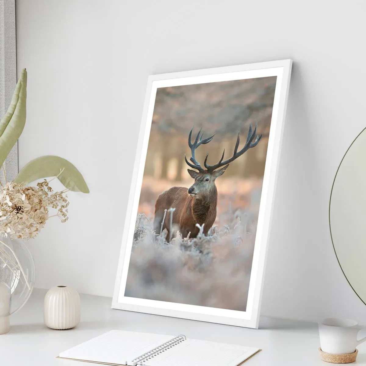 Affisch i vit ram - Uppfriskande morgon - 70x100 cm