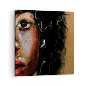 Canvastavla - Bild på duk - Svärta och sken - 60x60 cm