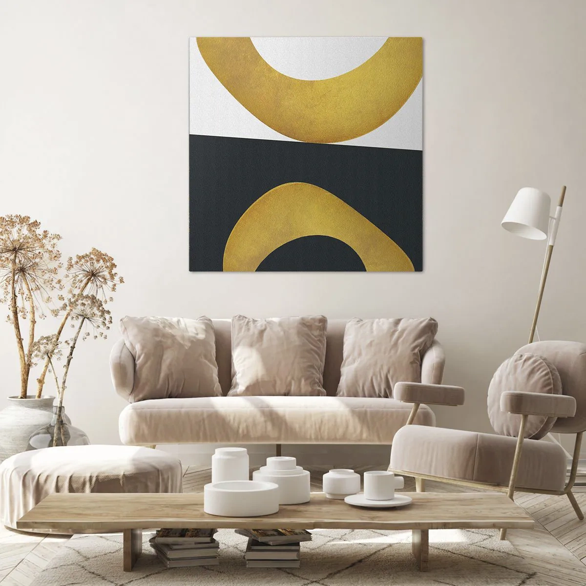 Canvastavla - Bild på duk - Öfr det första: guld - 50x50 cm