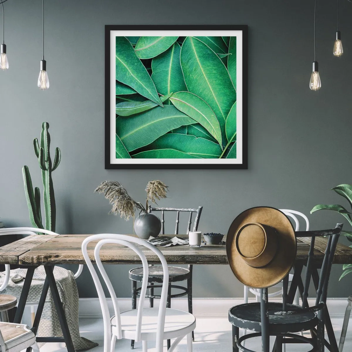 Affisch i svart ram - Saftiga och fräscha - 60x60 cm
