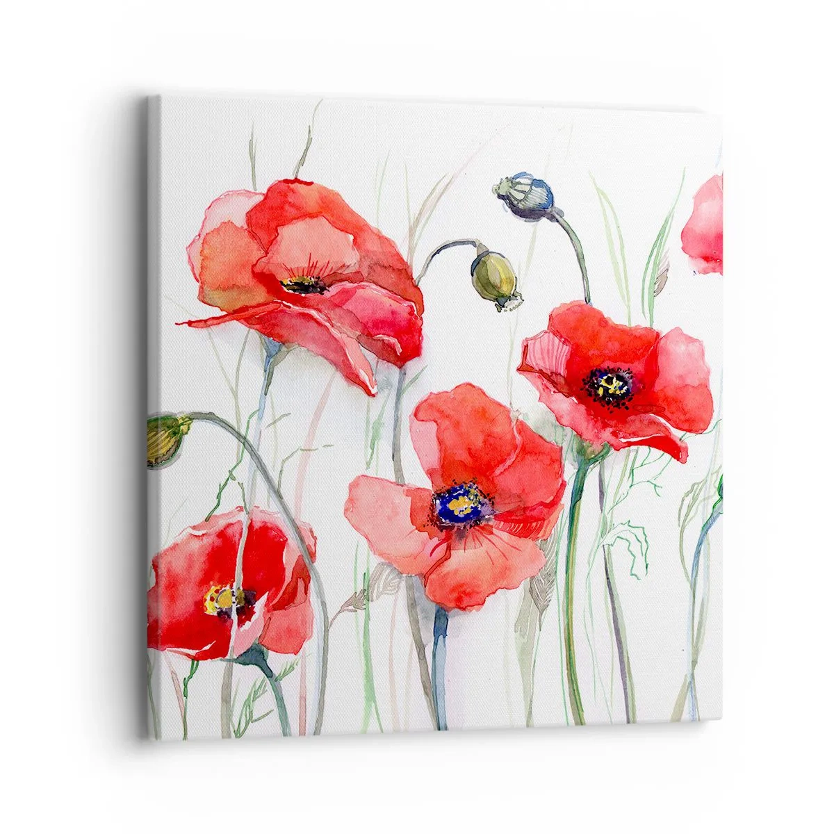 Canvastavla - Bild på duk - Polska blommor - 30x30 cm
