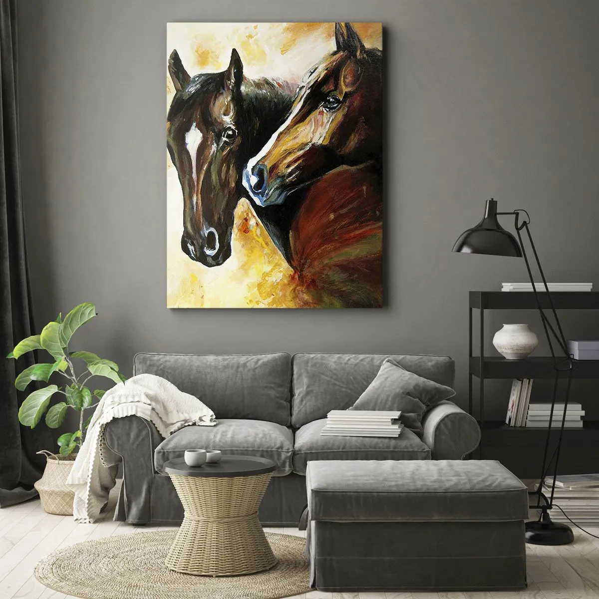 Canvastavla - Bild på duk - Dubbelt så mycket charm - 55x100 cm