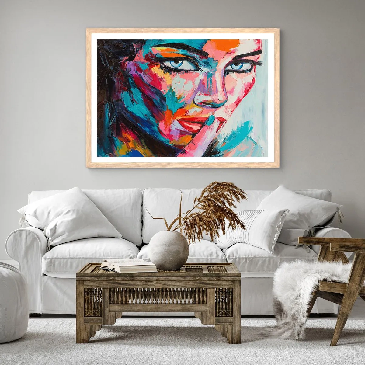 Affisch i ram av ljusek - Vår första hemlighet - 70x50 cm