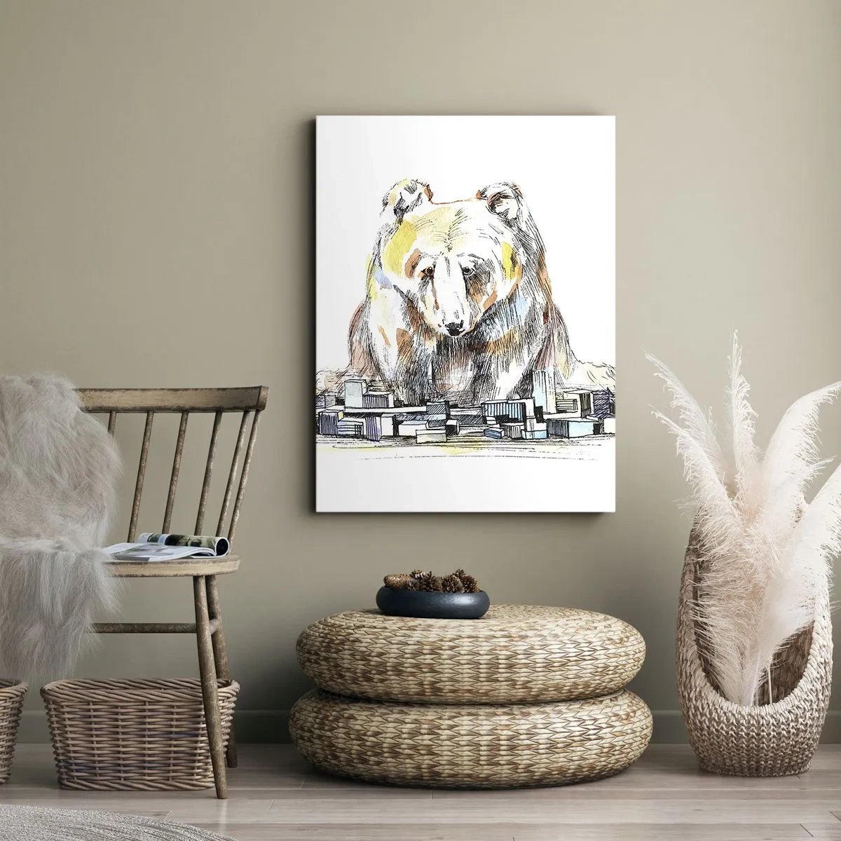Canvastavla - Bild på duk - Hur kan man leva på det viset? - 45x80 cm