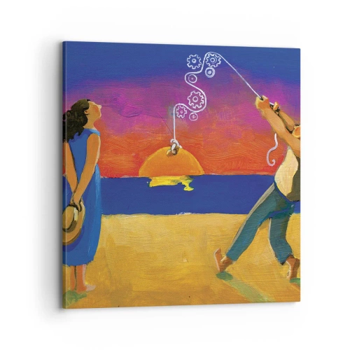 Canvastavla - Bild på duk - Mer än en stjärna från himlen - 70x70 cm