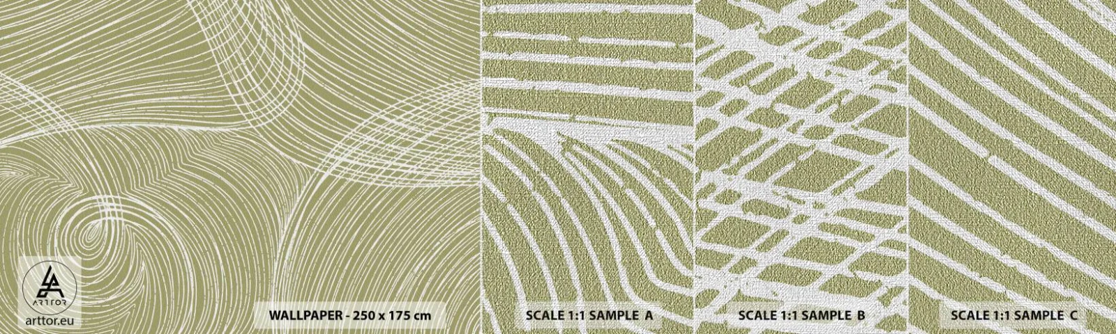 Provbit av fototapet Premium Canvas - Intrikat abstraktion i vitt - Boho, Minimalism, Bit - 100x30 cm