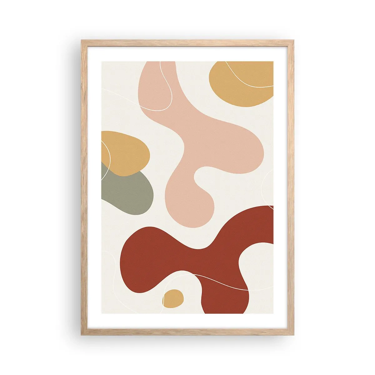 Affisch i ram av ljusek - Ornamental zig-zack? - 50x70 cm