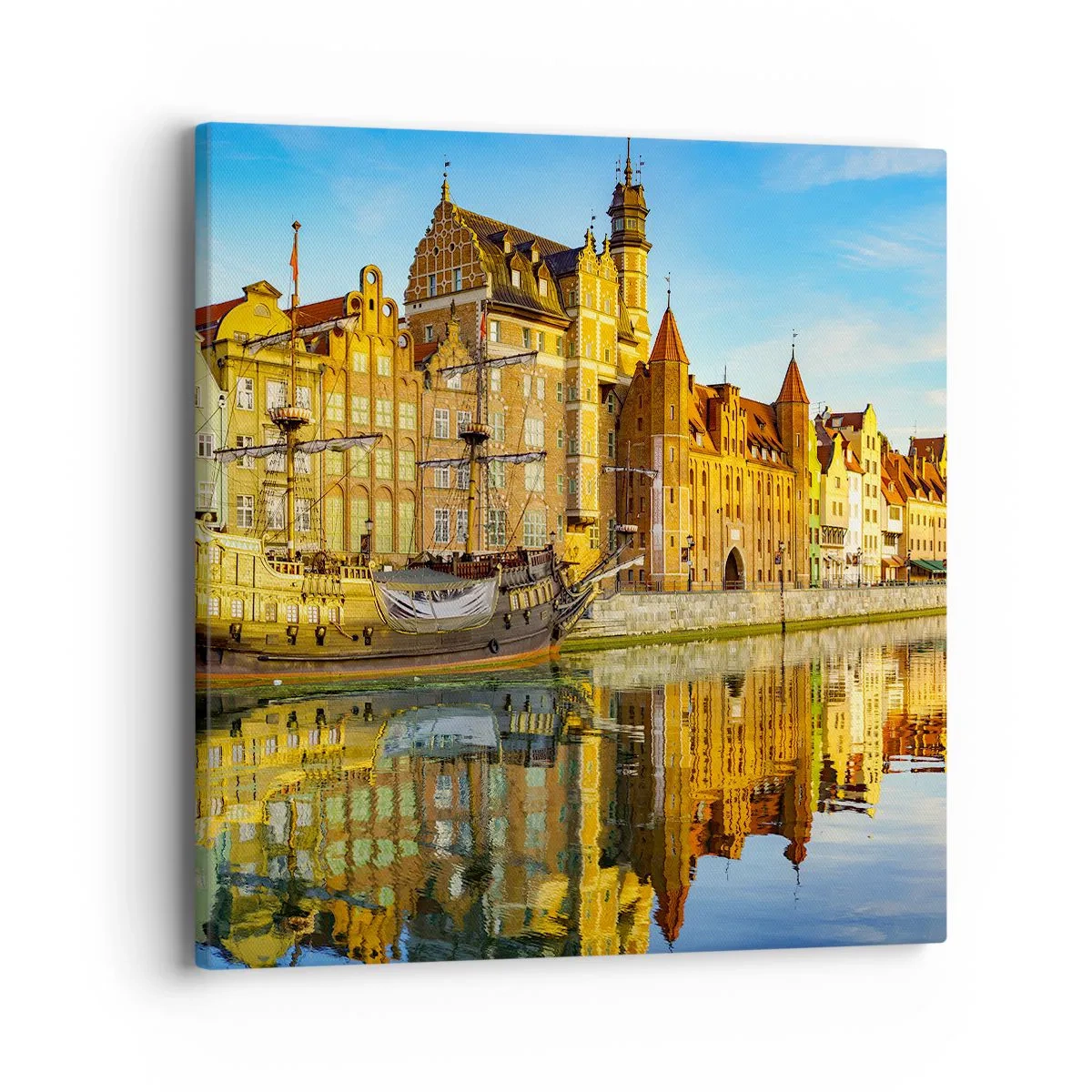 Canvastavla - Bild på duk - Det förflutnas spegelbild - 40x40 cm