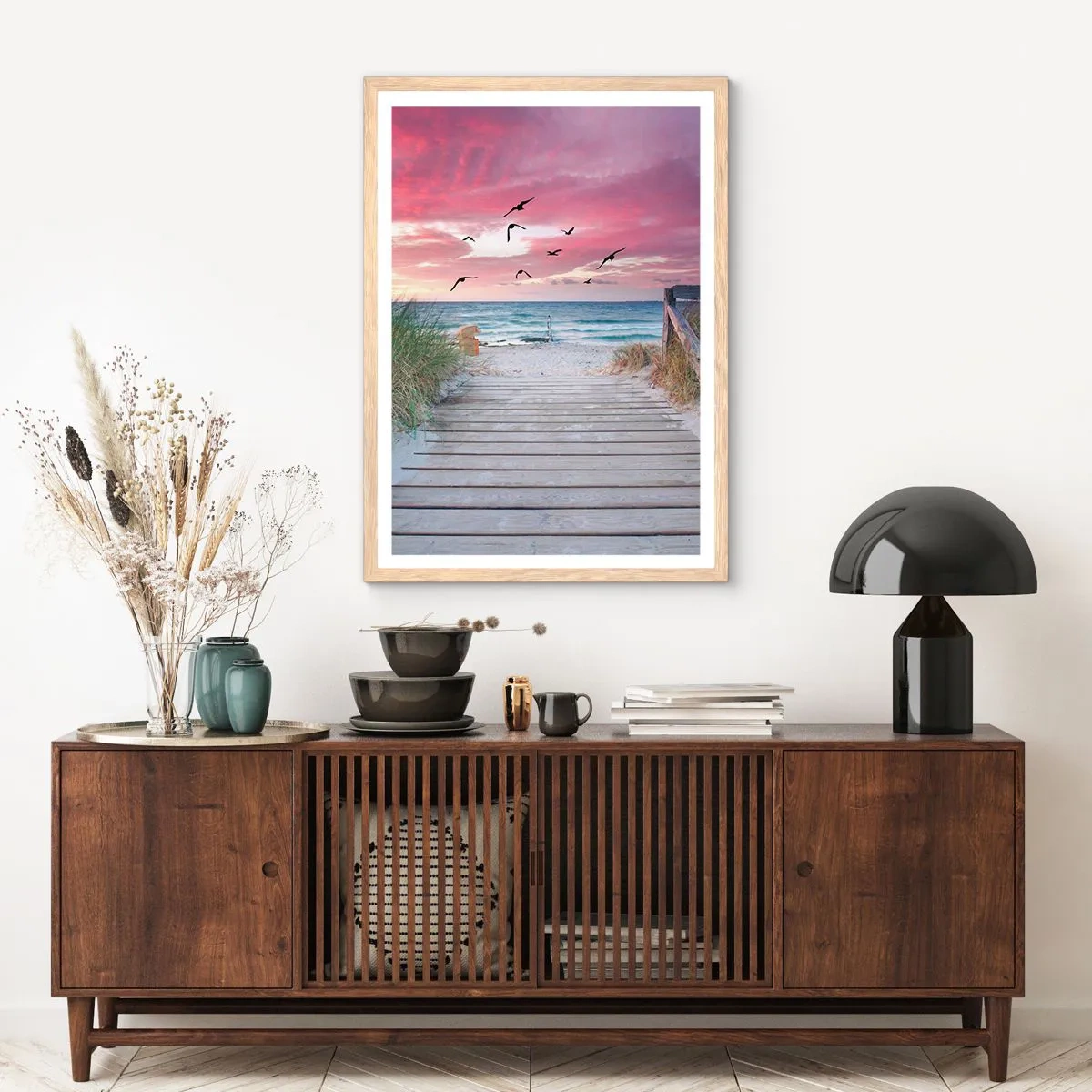 Affisch i ram av ljusek - Östersjöimpression - 70x100 cm