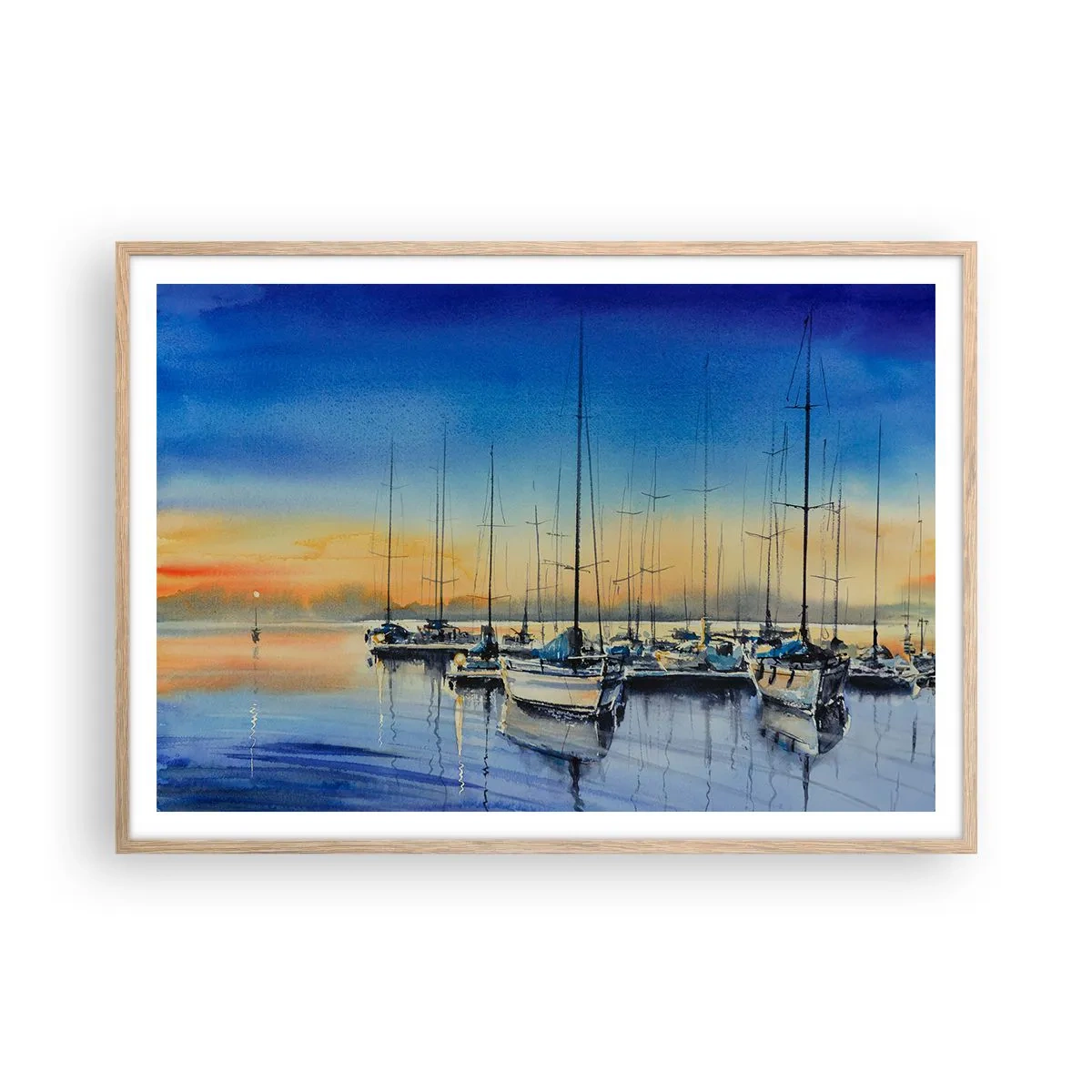 Affisch i ram av ljusek - Slutet på en bra dag - 100x70 cm