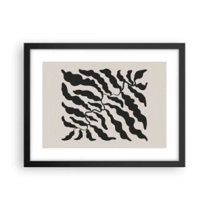 Affisch i svart ram - Kvadratens natur - 40x30 cm