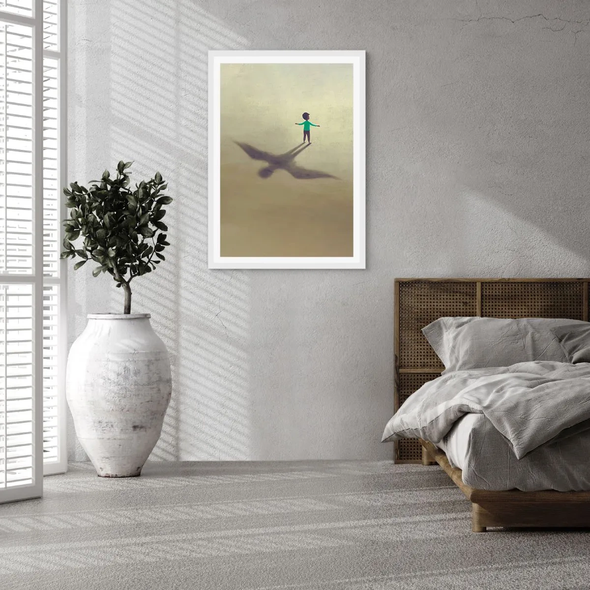 Affisch i vit ram - Framtidens hjälte - 40x50 cm