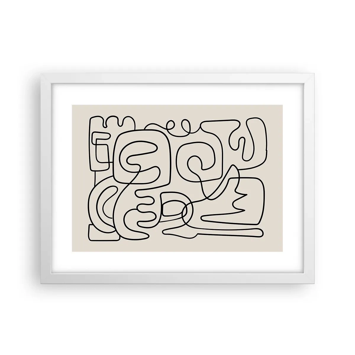 Affisch i vit ram - Följ spåret - 40x30 cm