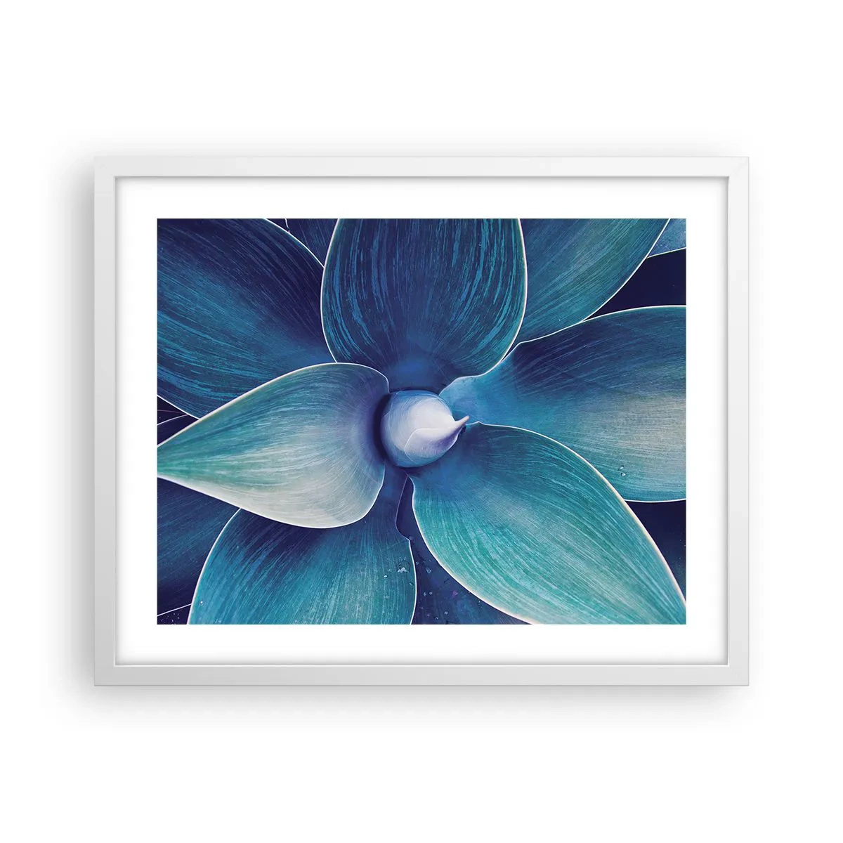 Affisch i vit ram - Blått från himlen - 50x40 cm