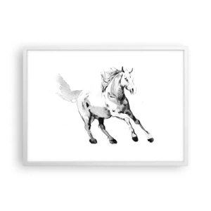 Affisch i vit ram - Obändig själ - 70x50 cm