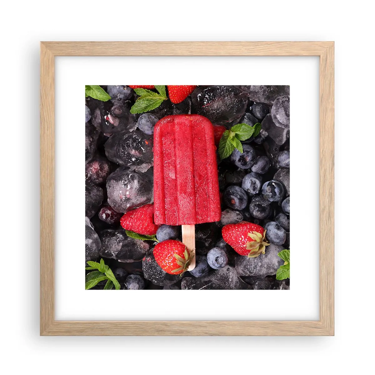 Affisch i ram av ljusek - En smak av varm sommar - 30x30 cm