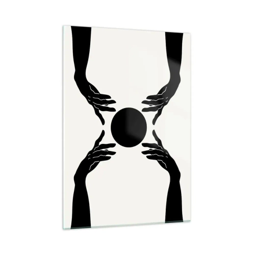 Glastavla - Bild på glas - Ett hemligt tecken - 50x70 cm